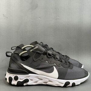 Nike React Element 55 Black White athletic sneaker shoes size 12